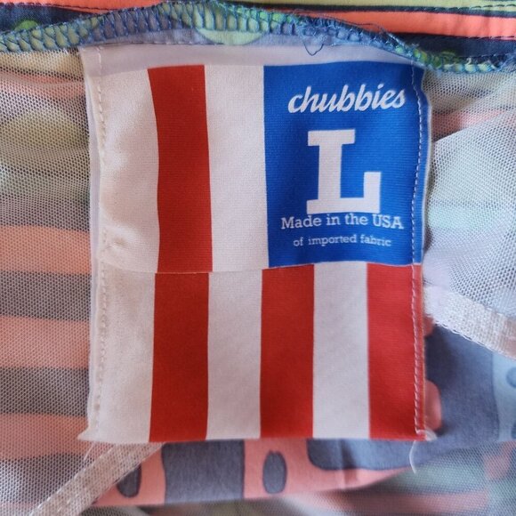 Chubbies Neon Multicolor Swim Trunks Shorts Mens Large - Picture 9 of 11
